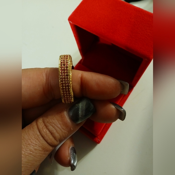 Kurt Geiger Gold and red Ring heart size 8 - Picture 4 of 6